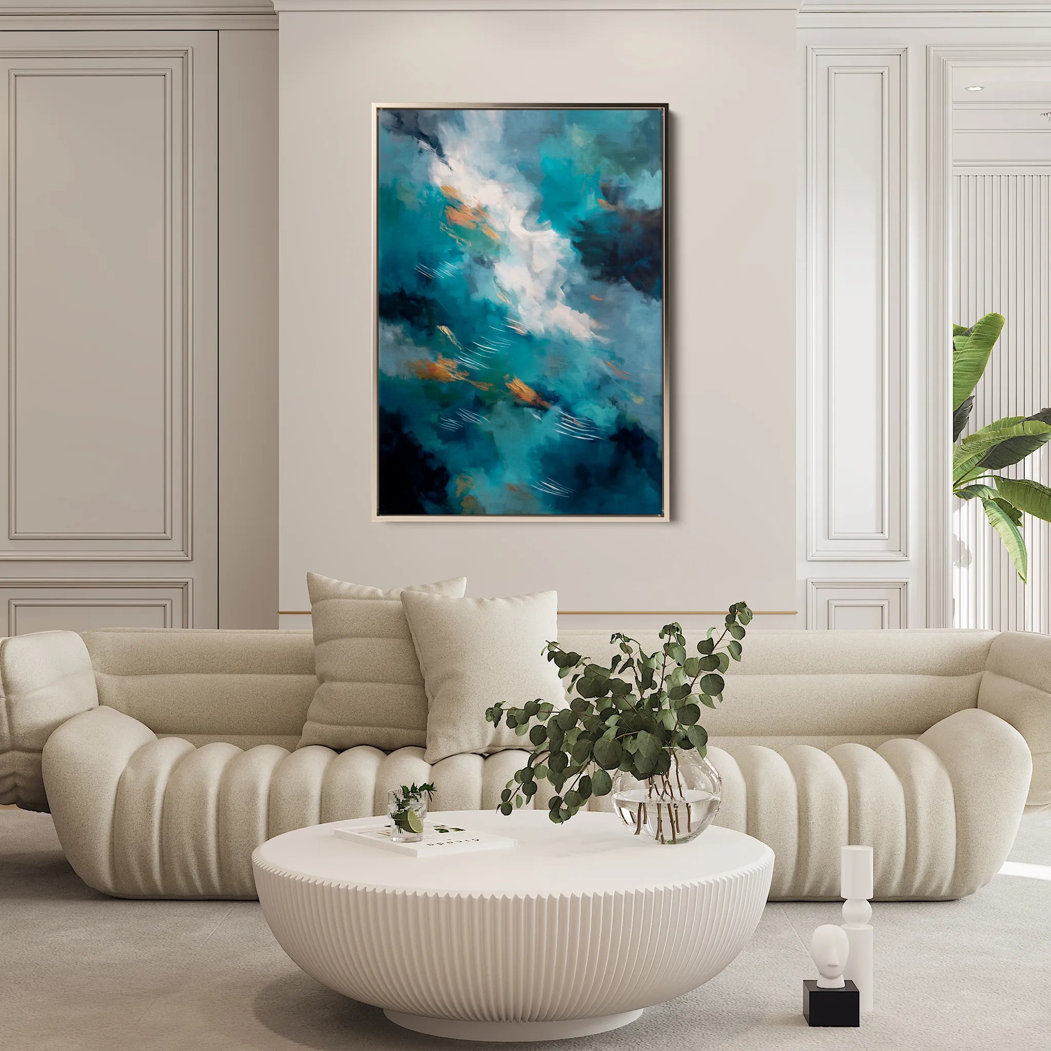 Abstract 1829 Canvas Art 60 x 40 cm / Black