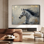 Horses 183 Canvas Art 60 x 40 cm / Black