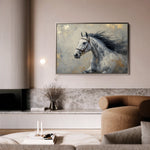 Horses 183 Canvas Art 60 x 40 cm / Black