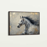 Horses 183 Canvas Art 60 x 40 cm / Black