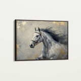 Horses 183 Canvas Art 60 x 40 cm / Black
