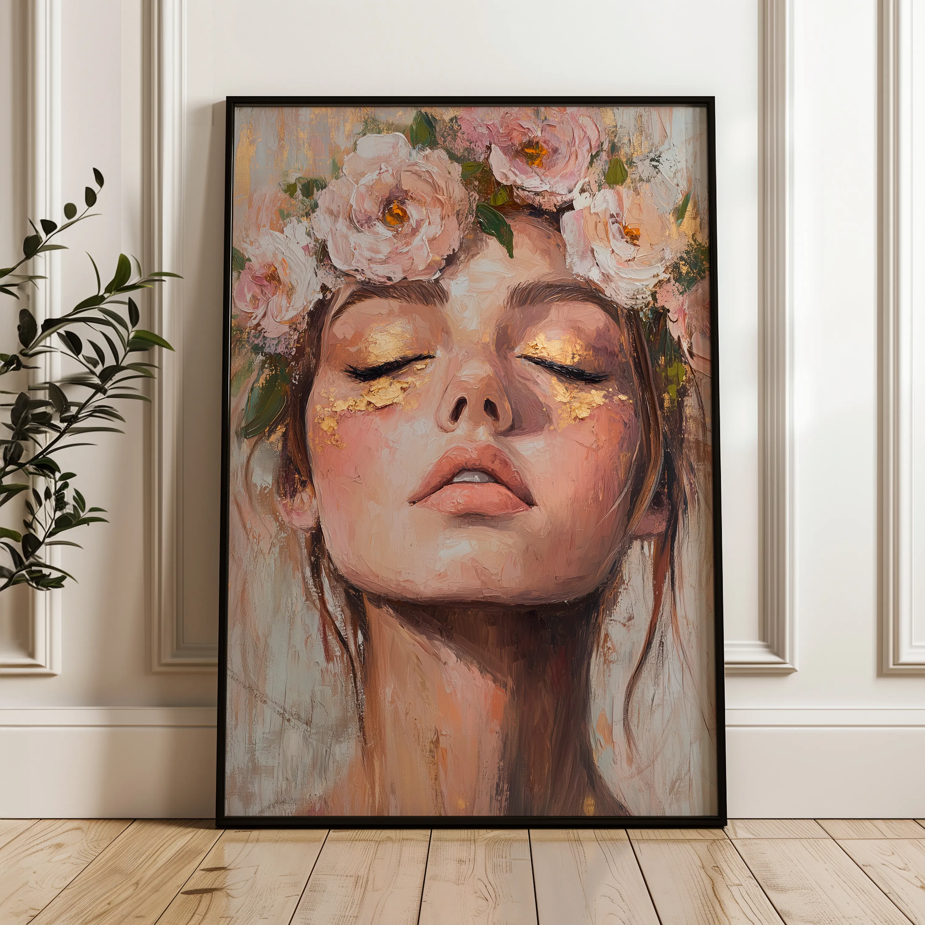 Portrait 183 Canvas Art 60 x 40 cm / Black