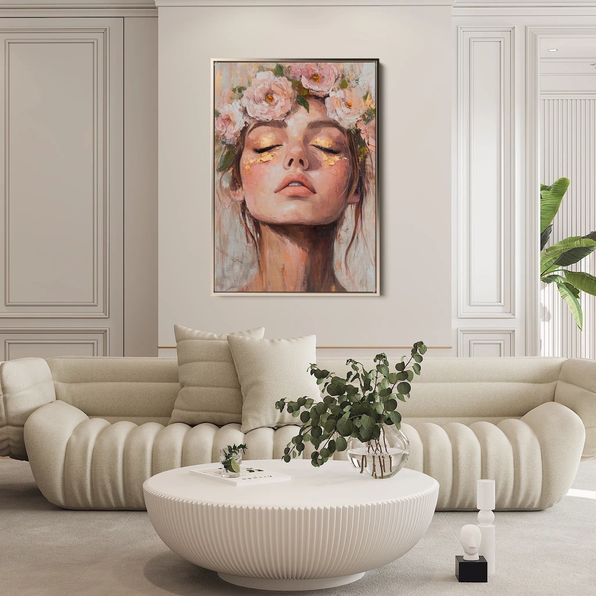 Portrait 183 Canvas Art 60 x 40 cm / Black