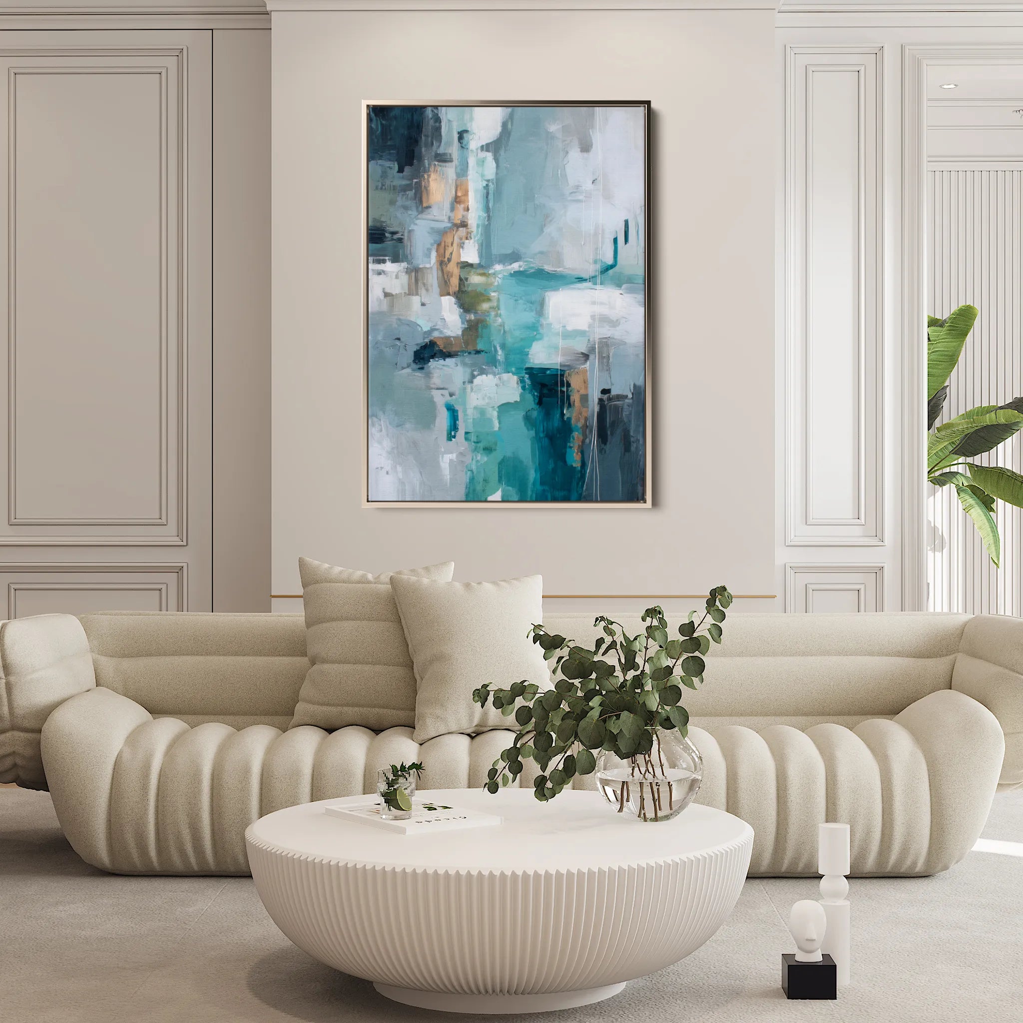 Abstract 1830 Canvas Art 60 x 40 cm / Black