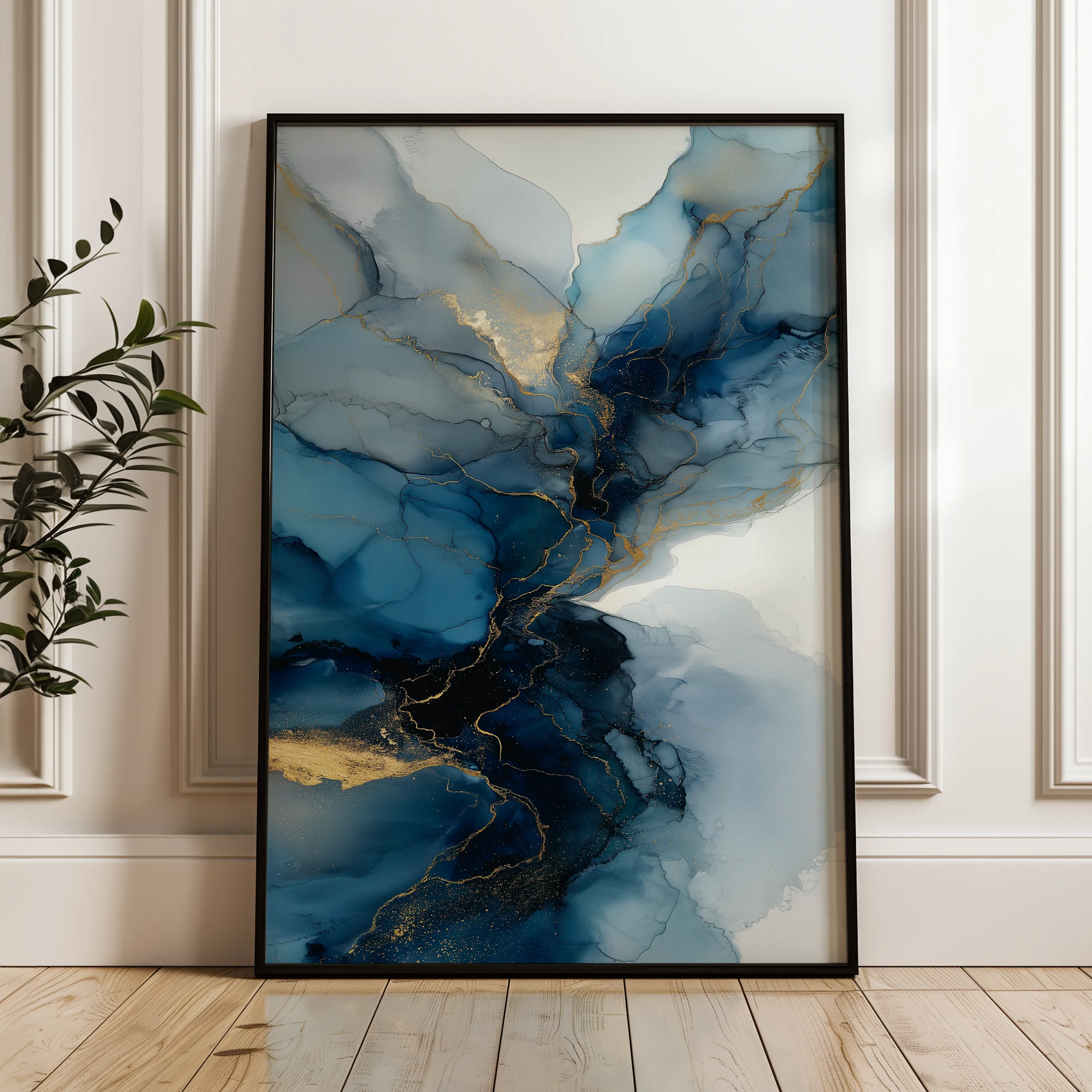 Abstract 1832 Canvas Art 60 x 40 cm / Black