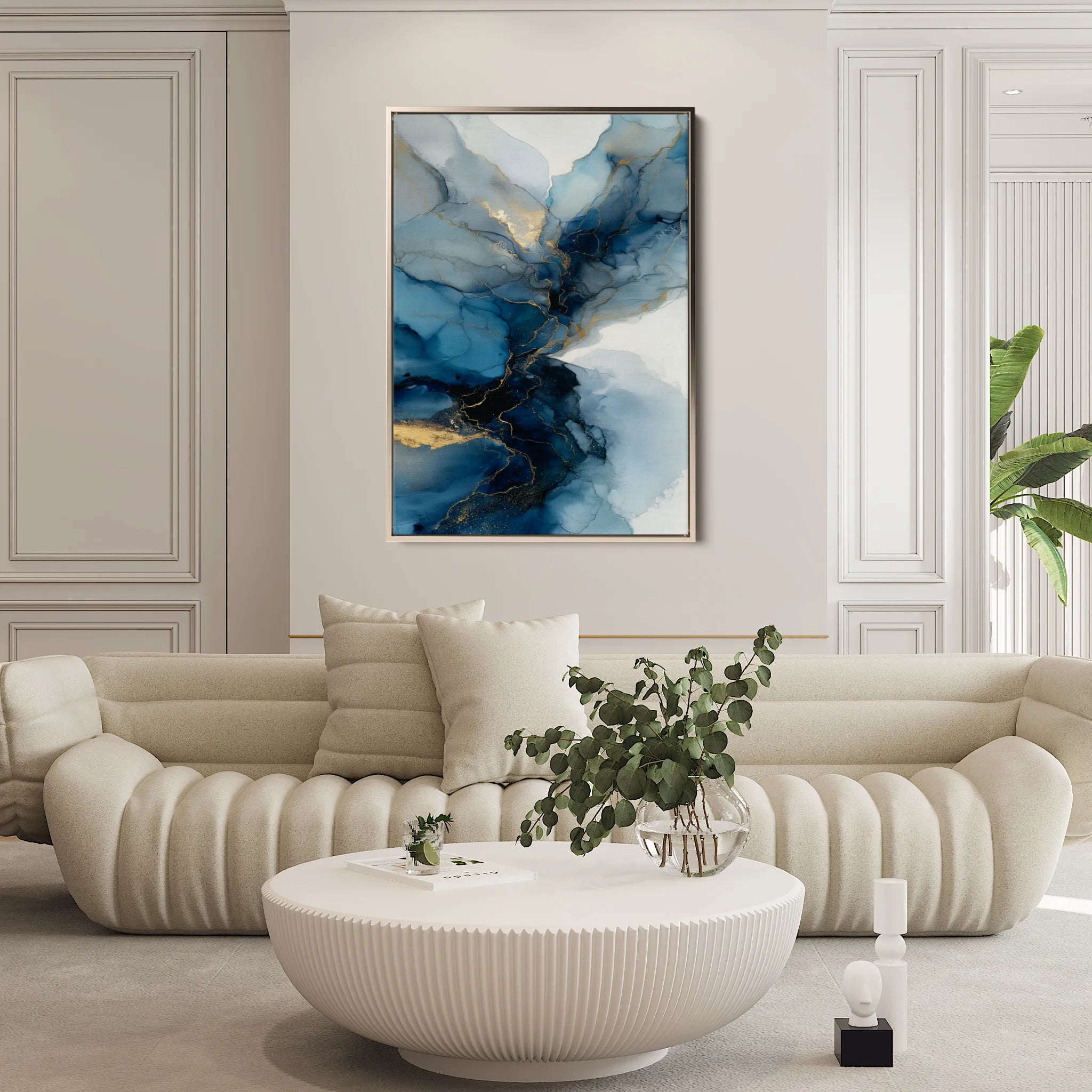 Abstract 1832 Canvas Art 60 x 40 cm / Black