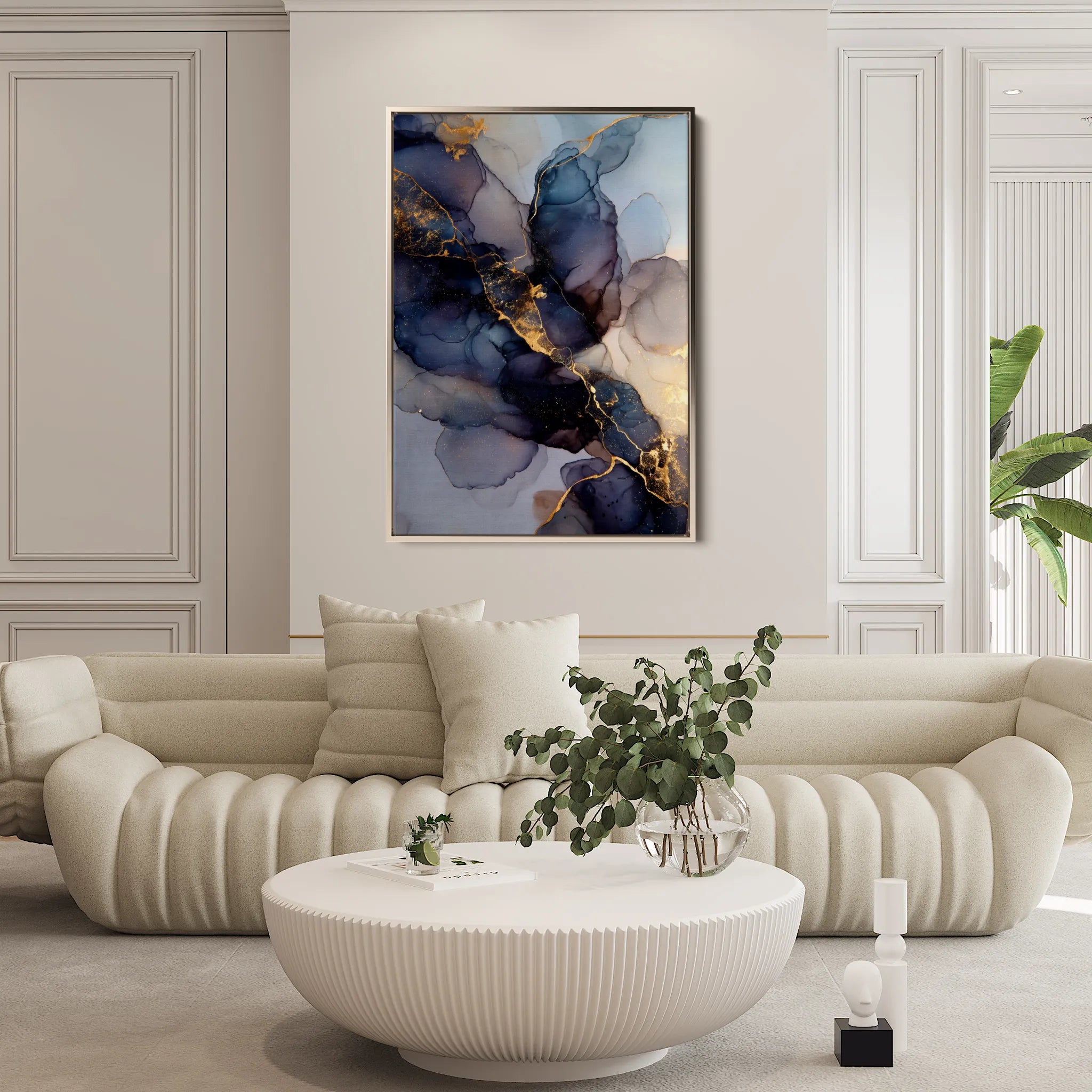 Abstract 1833 Canvas Art 60 x 40 cm / Black
