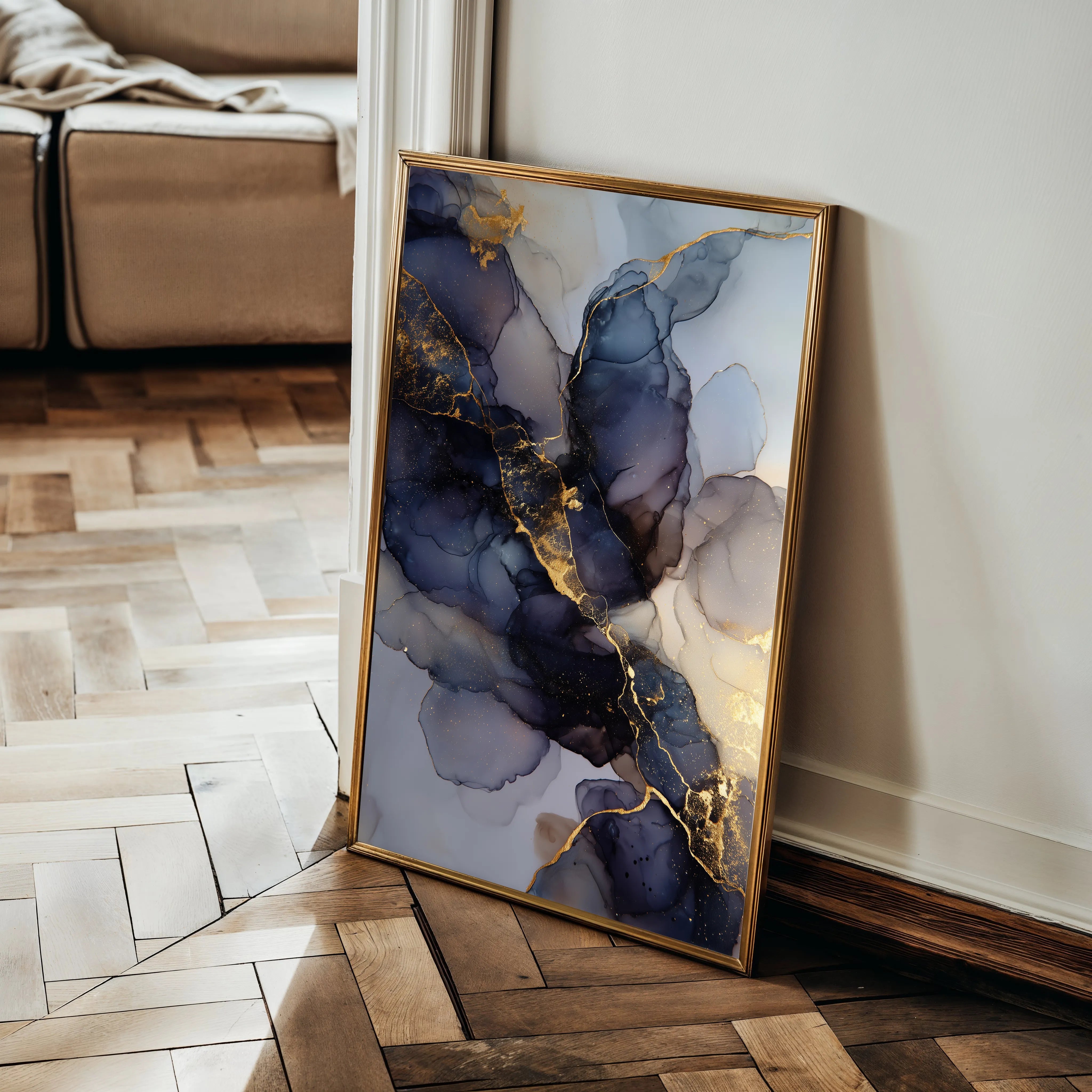 Abstract 1833 Canvas Art 60 x 40 cm / Black
