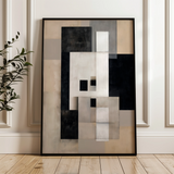 Abstract 1835 Canvas Art 60 x 40 cm / Black