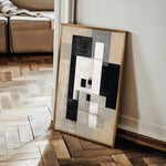 Abstract 1835 Canvas Art 60 x 40 cm / Black