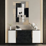 Abstract 1835 Canvas Art 60 x 40 cm / Black