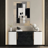 Abstract 1835 Canvas Art 60 x 40 cm / Black