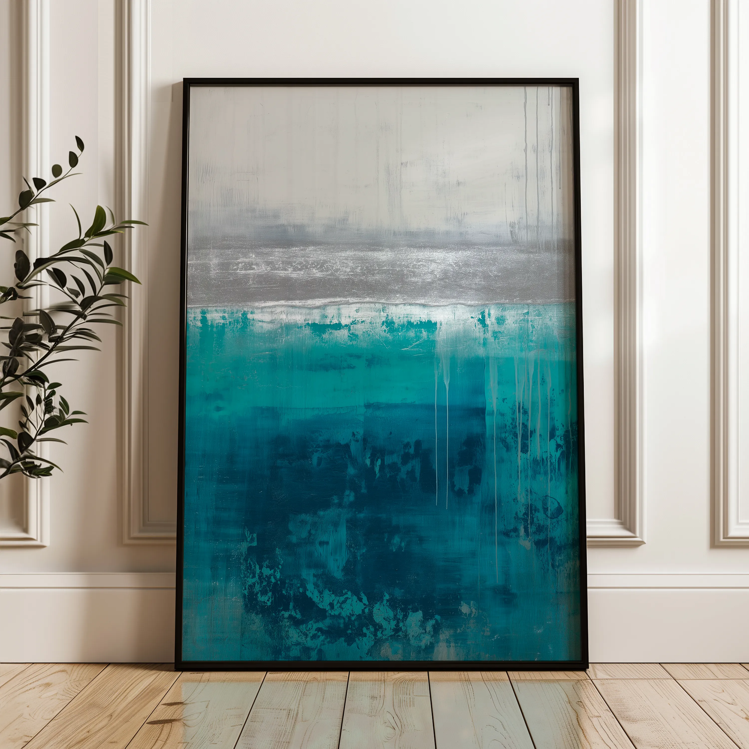 Abstract 1838 Canvas Art 60 x 40 cm / Black