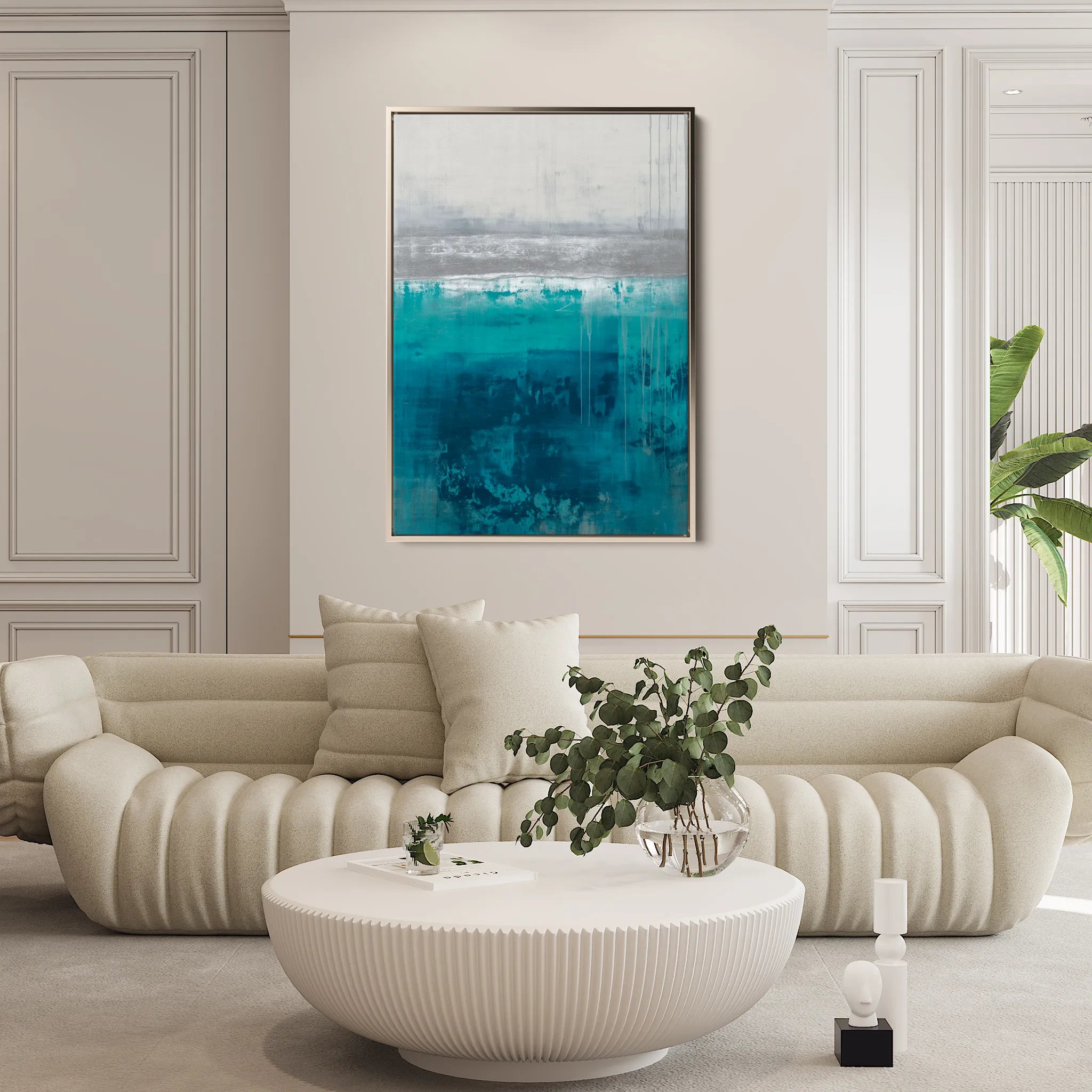 Abstract 1838 Canvas Art 60 x 40 cm / Black