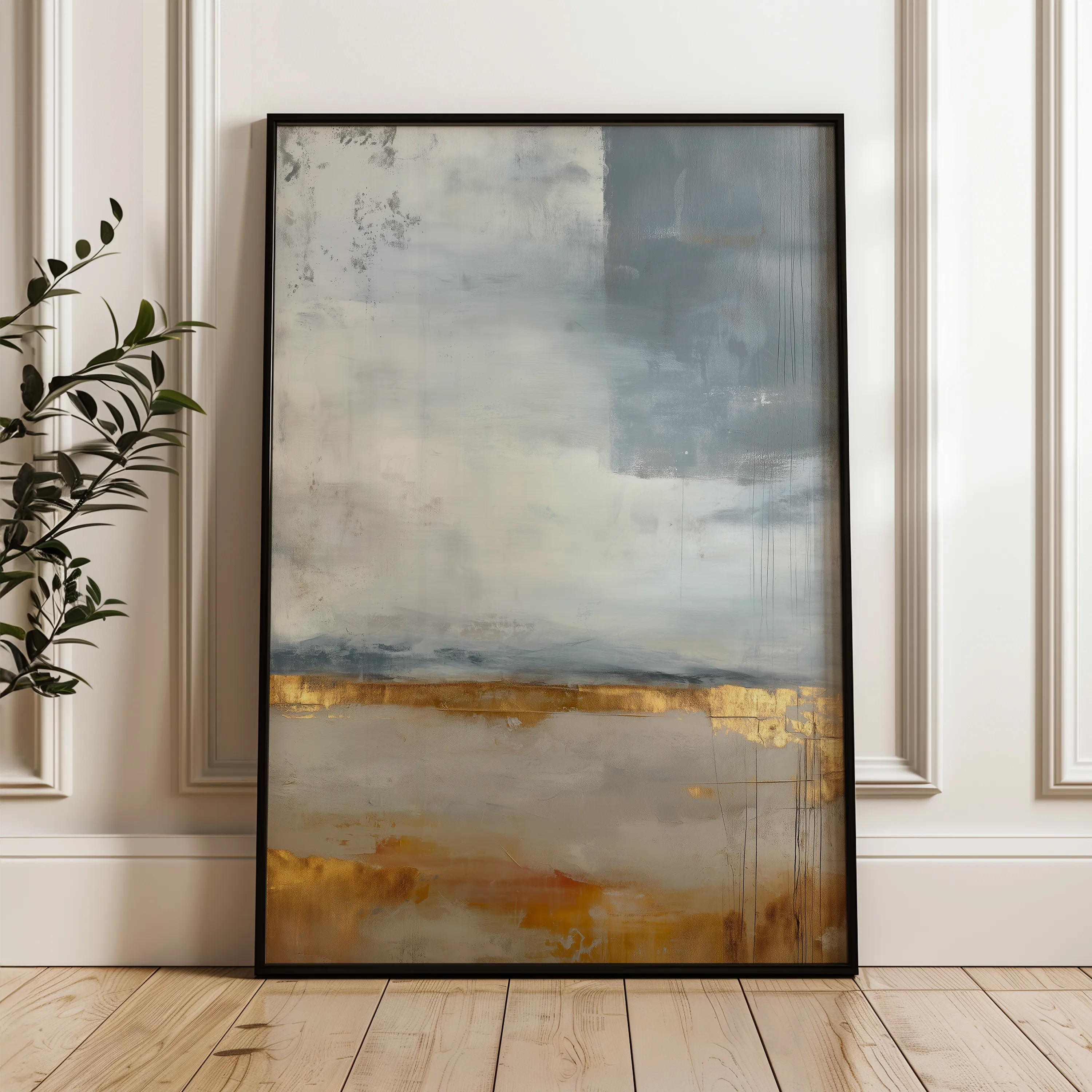 Abstract 1839 Canvas Art 60 x 40 cm / Black