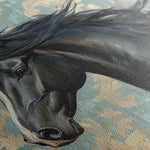 Horses 184 Canvas Art 60 x 40 cm / Black