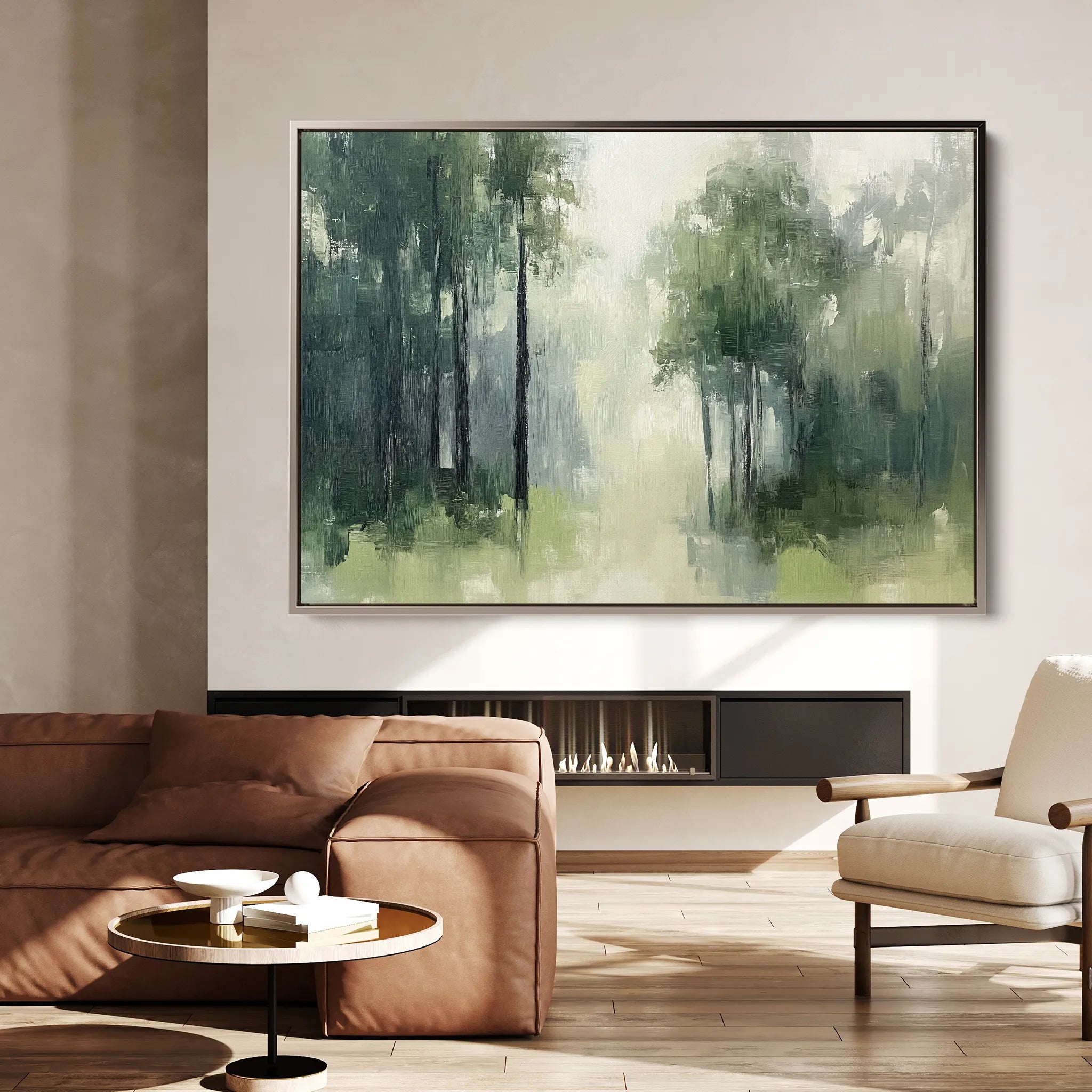 Landscape 184 Canvas Art 60 x 40 cm / Black
