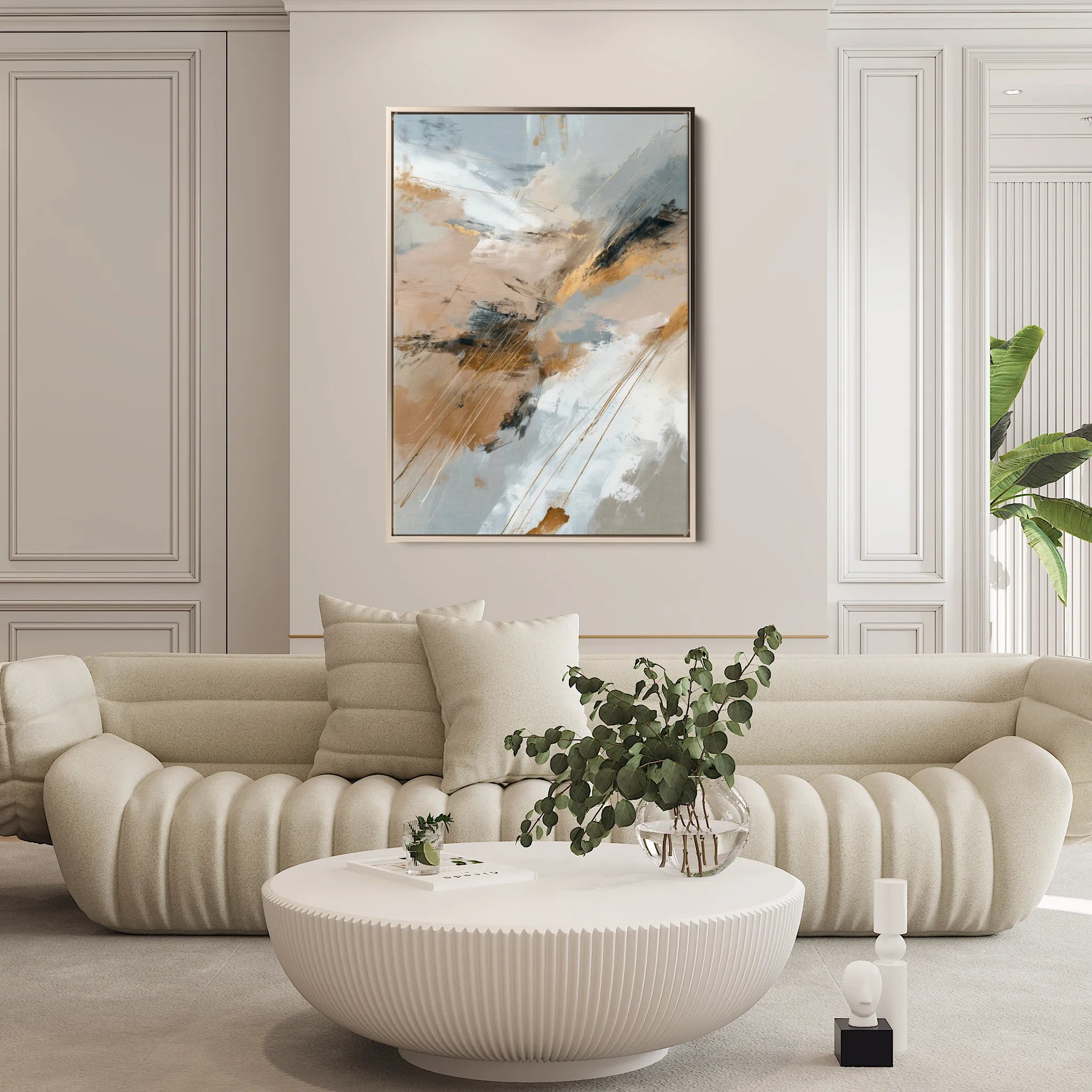 Abstract 1840 Canvas Art 60 x 40 cm / Black