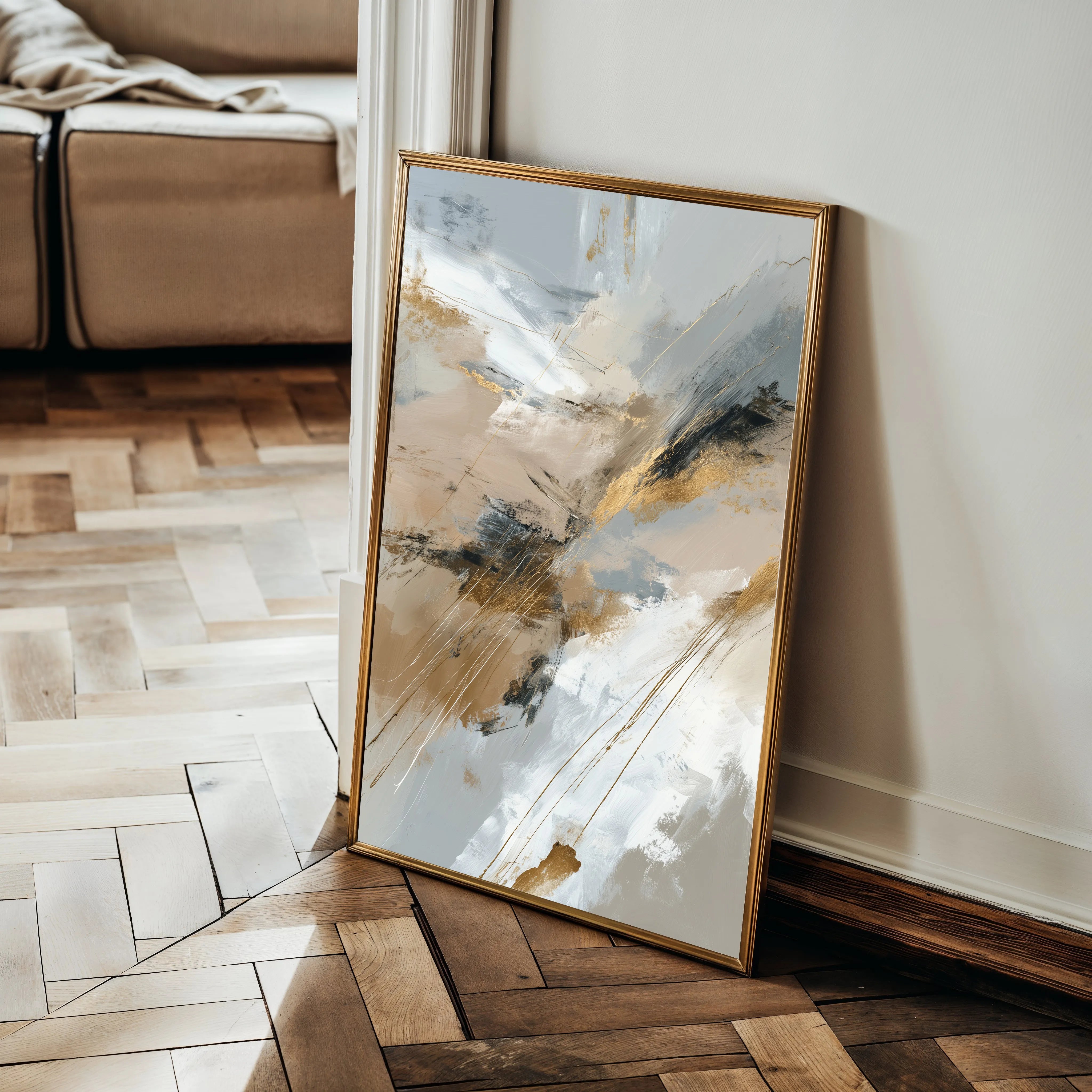 Abstract 1840 Canvas Art 60 x 40 cm / Black