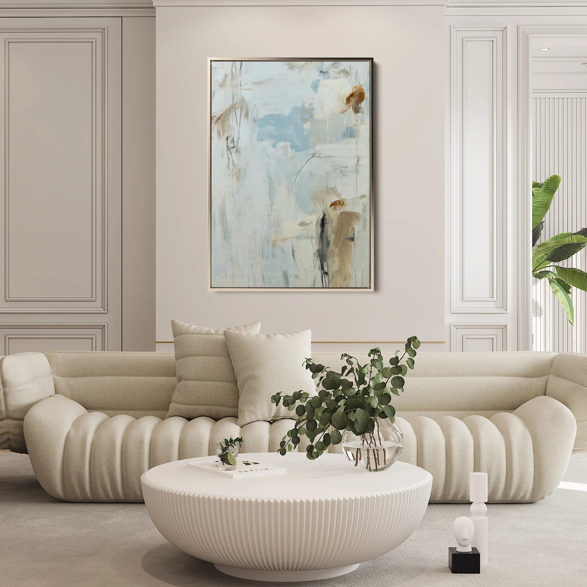 Abstract 1841 Canvas Art 60 x 40 cm / Black