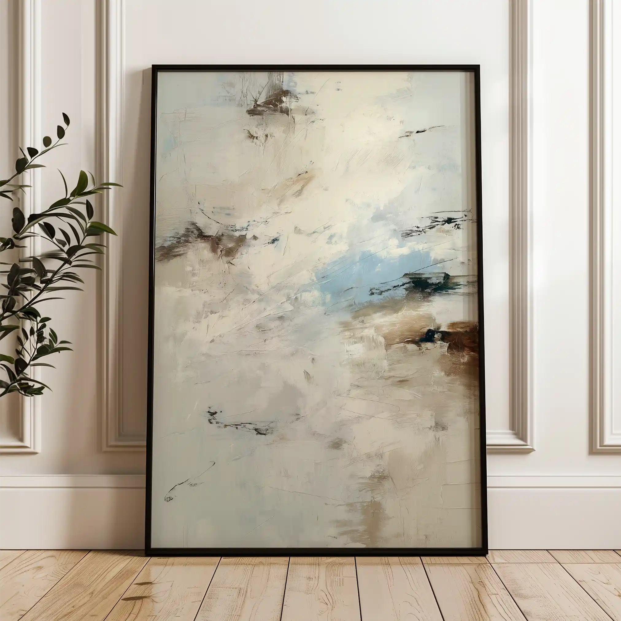 Abstract 1842 Canvas Art 60 x 40 cm / Black
