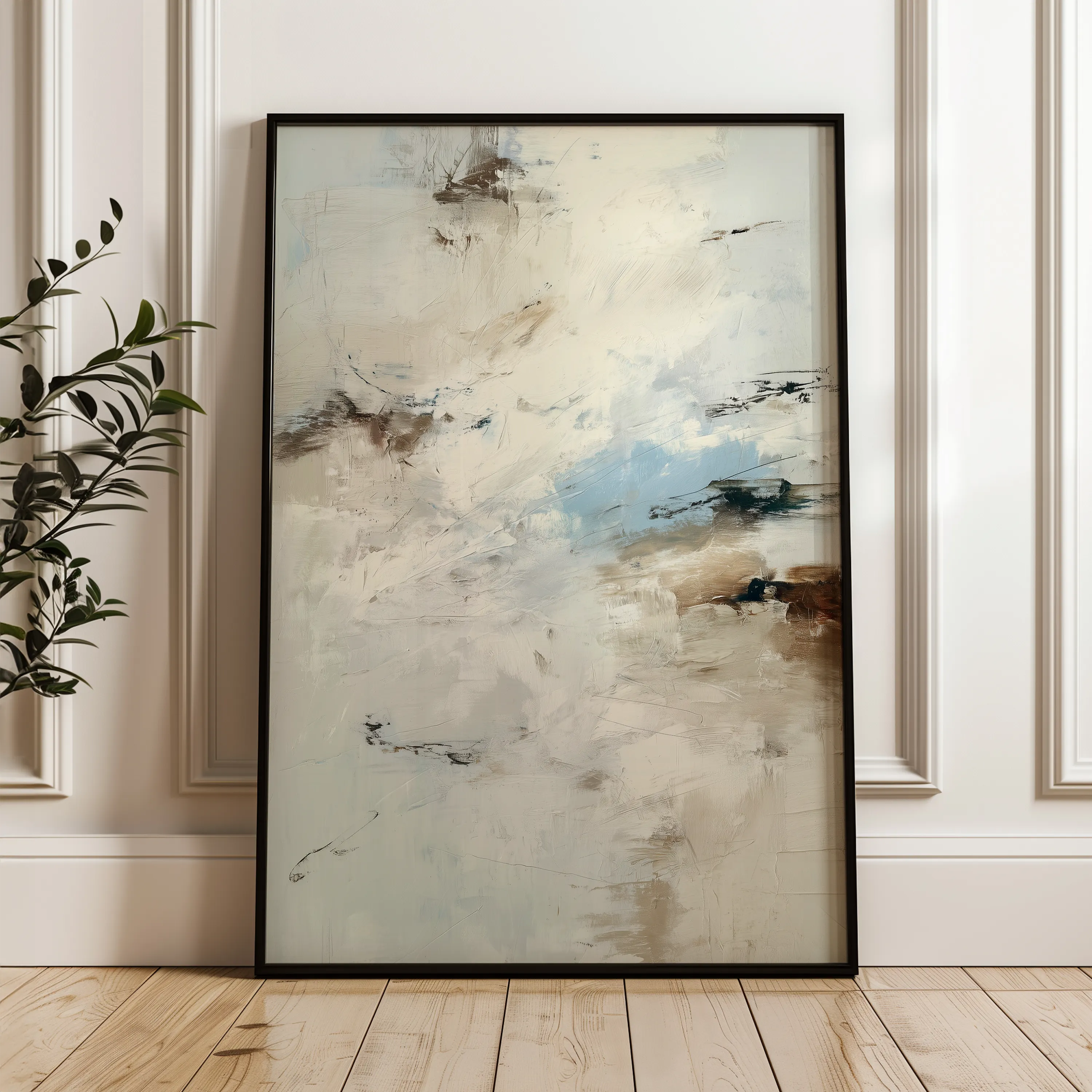 Abstract 1842 Canvas Art 60 x 40 cm / Black