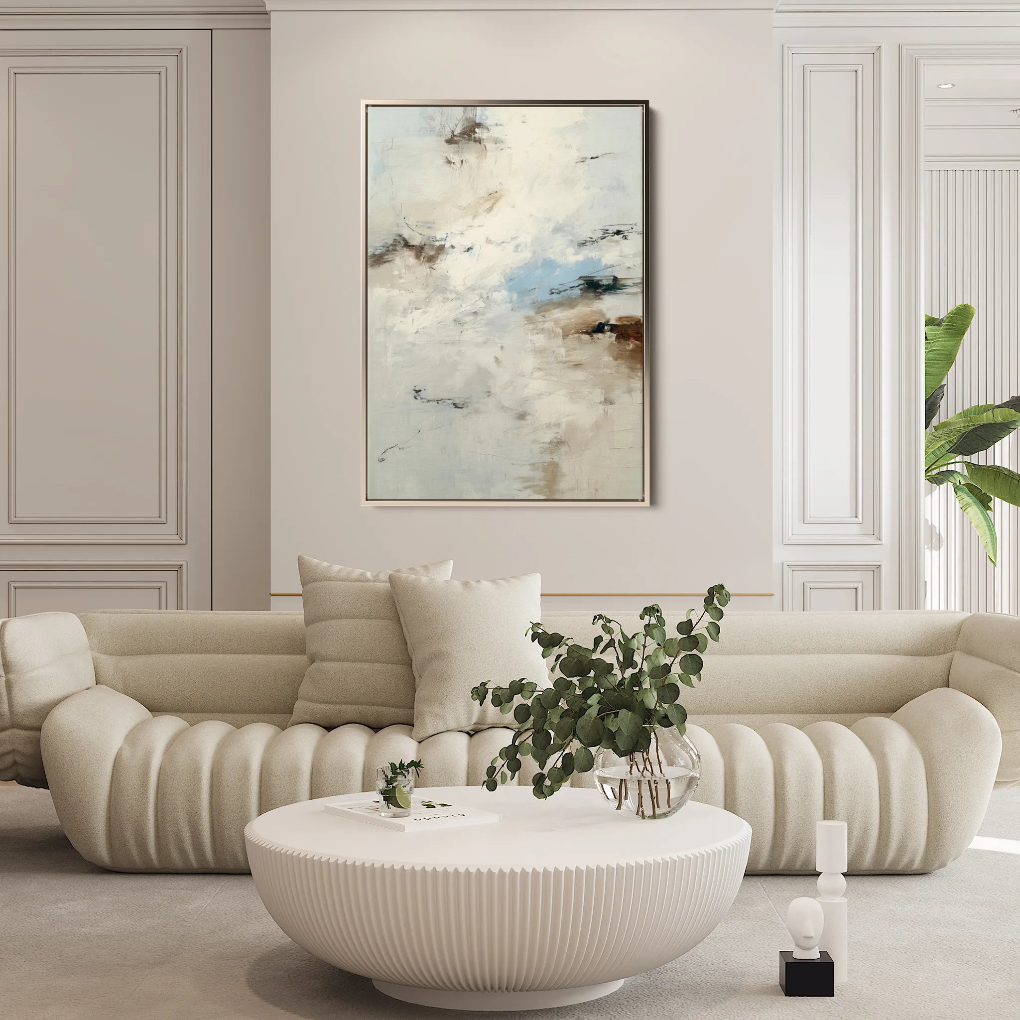 Abstract 1842 Canvas Art 60 x 40 cm / Black