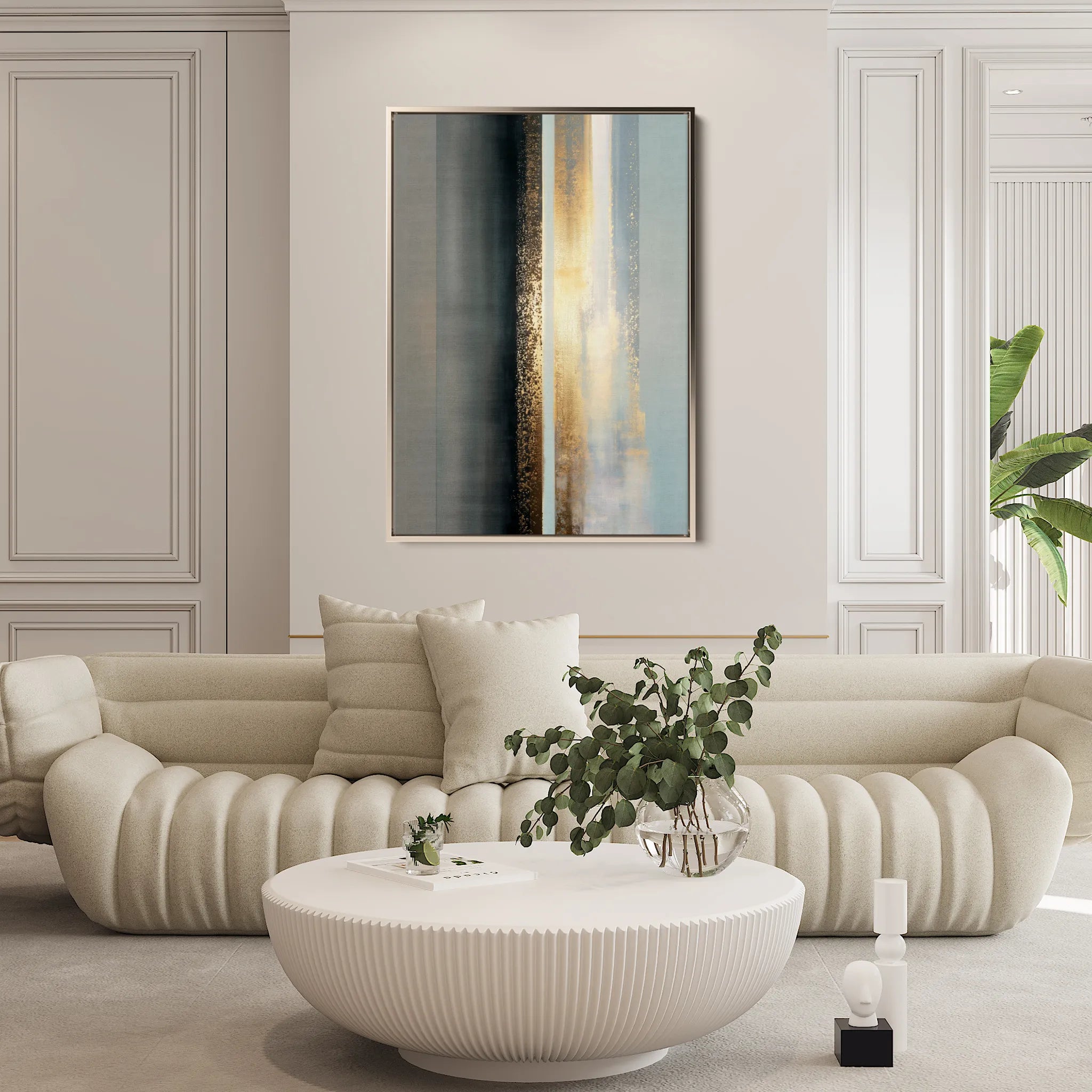 Abstract 1843 Canvas Art 60 x 40 cm / Black