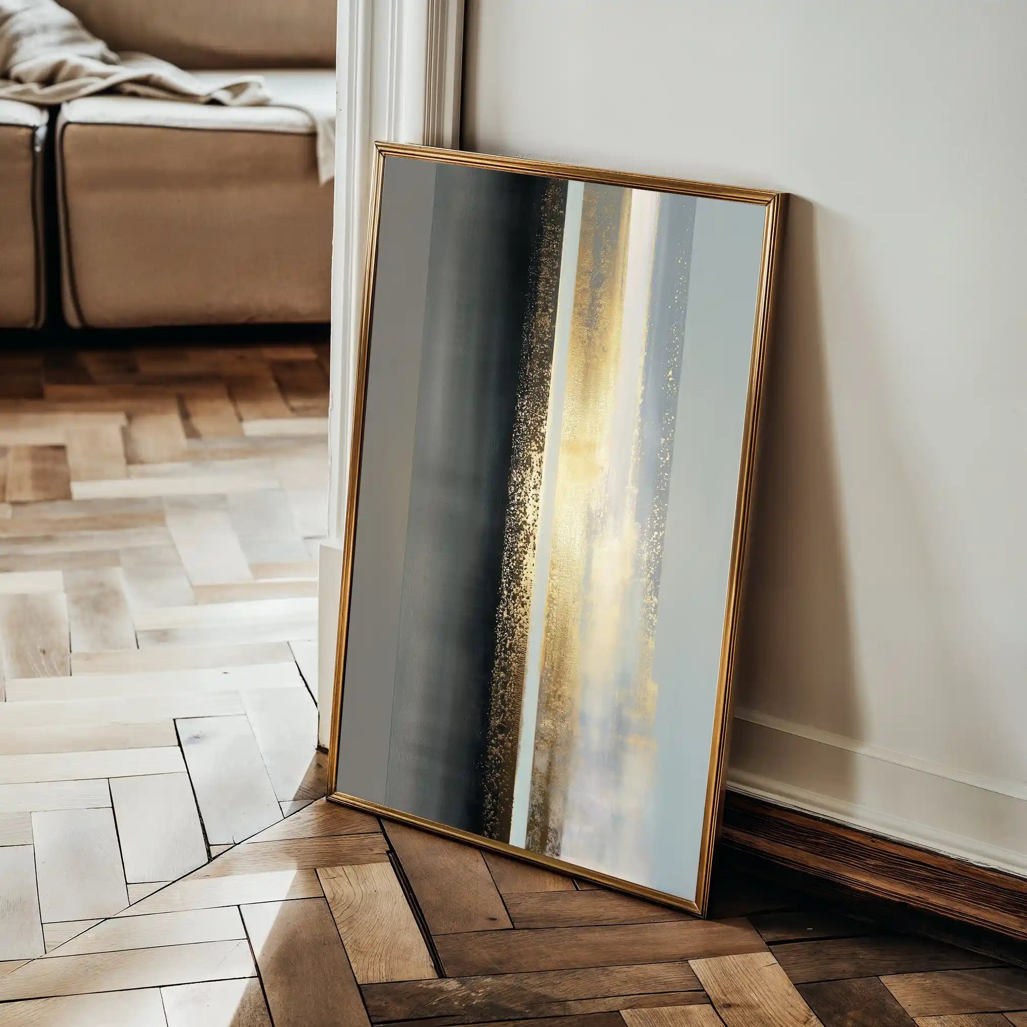 Abstract 1843 Canvas Art 60 x 40 cm / Black