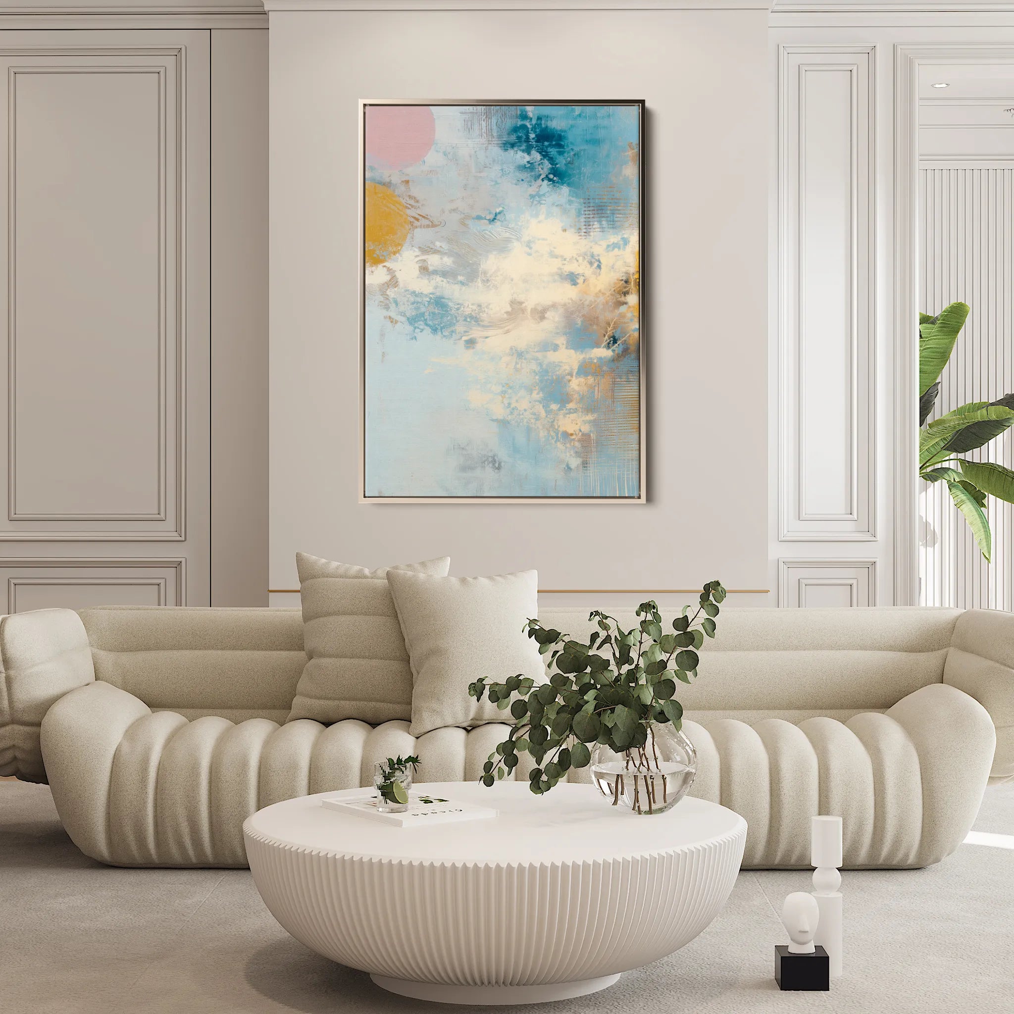 Abstract 1844 Canvas Art 60 x 40 cm / Black