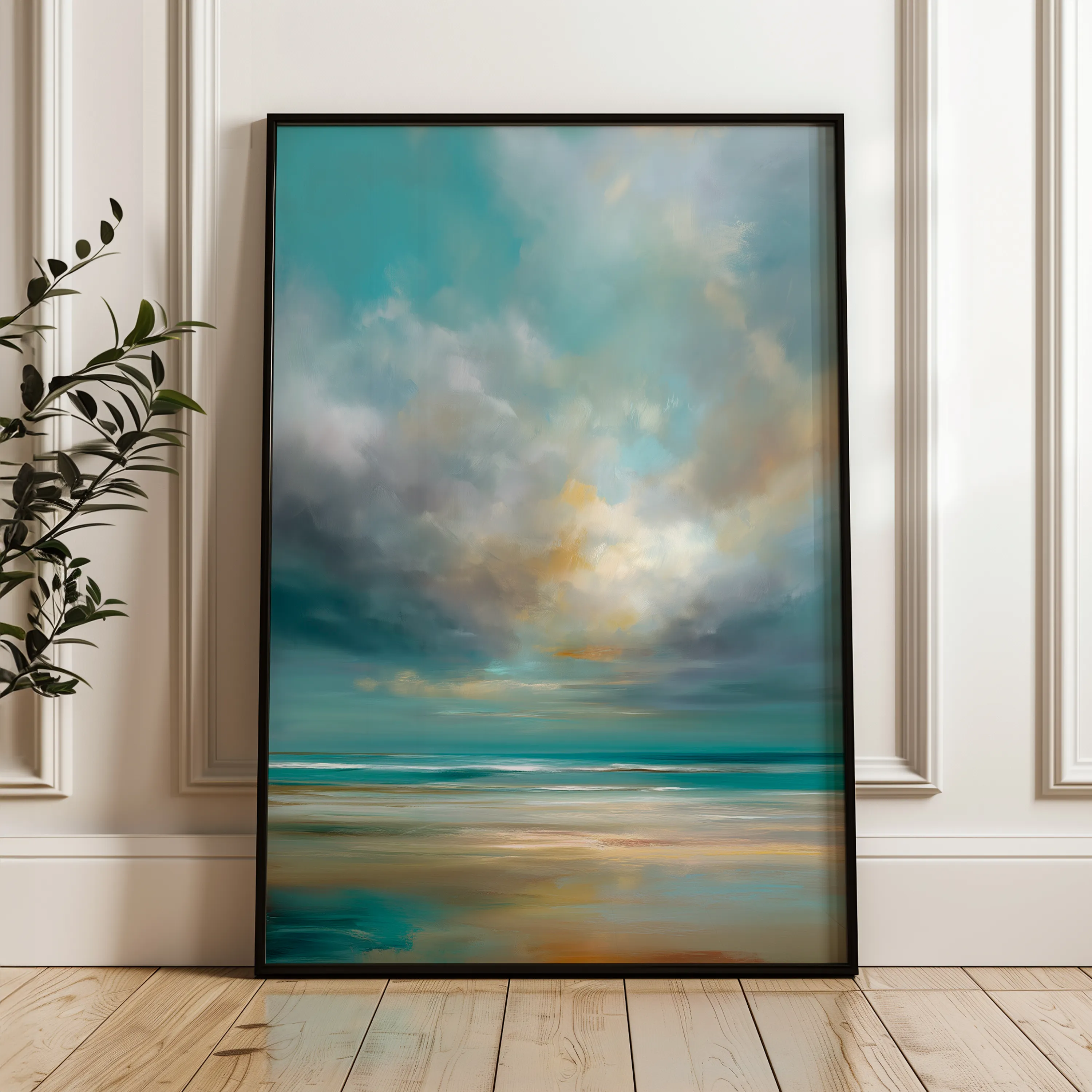 Abstract 1845 Canvas Art 60 x 40 cm / Black