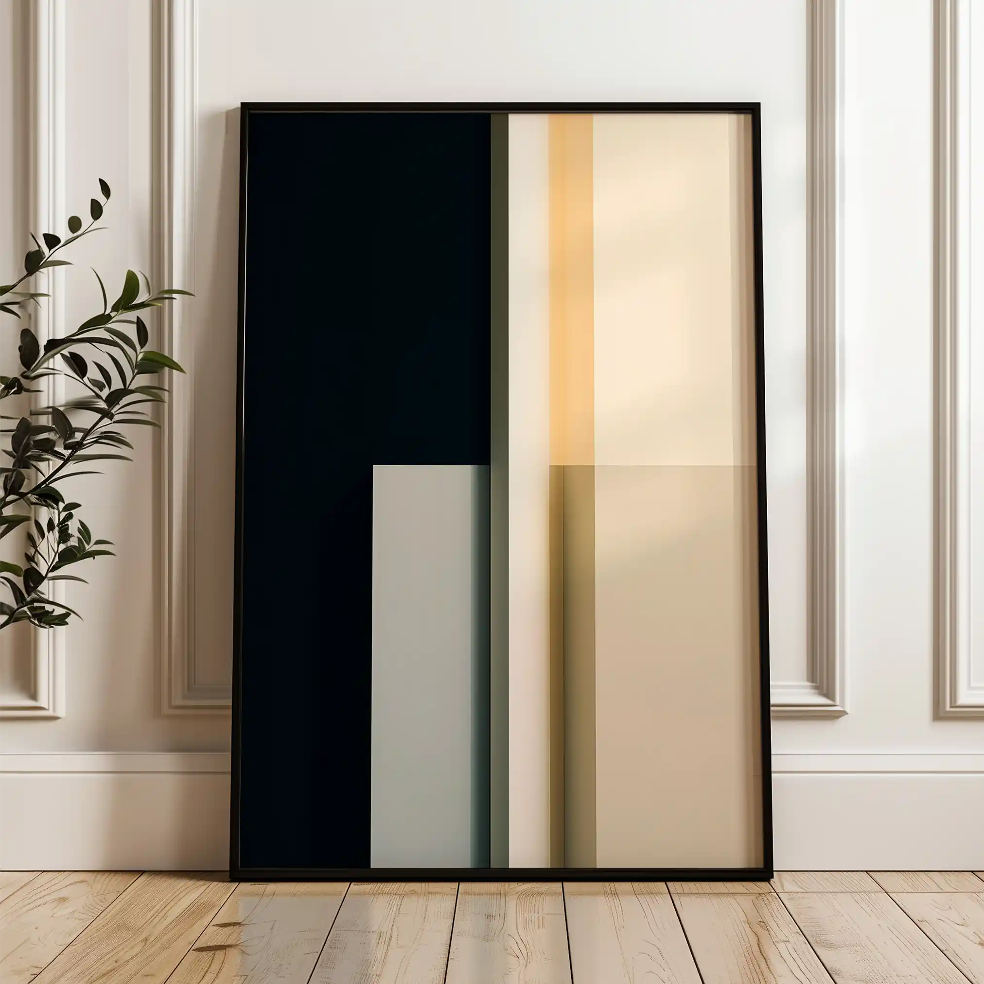 Abstract 1847 Canvas Art 60 x 40 cm / Black