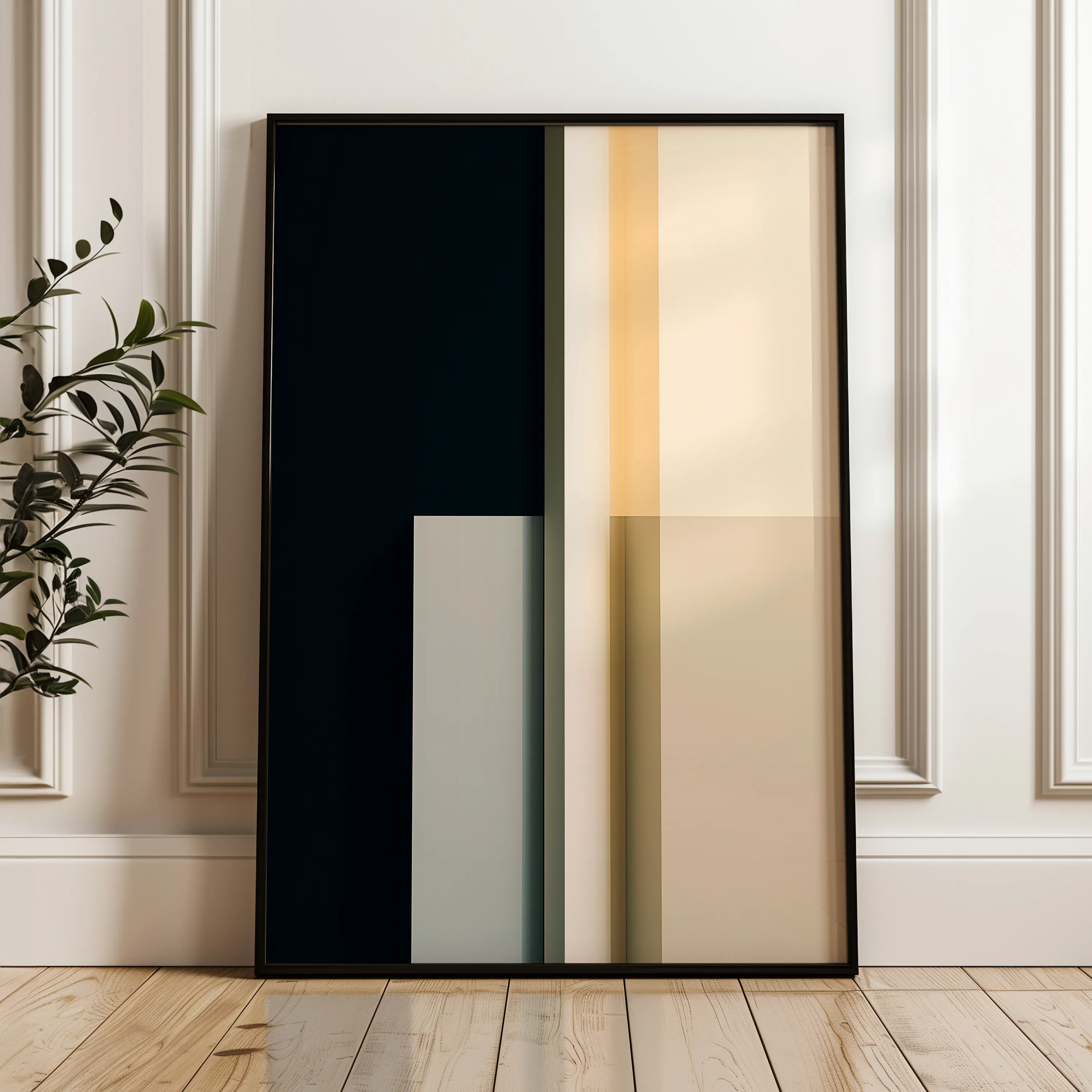 Abstract 1847 Canvas Art 60 x 40 cm / Black