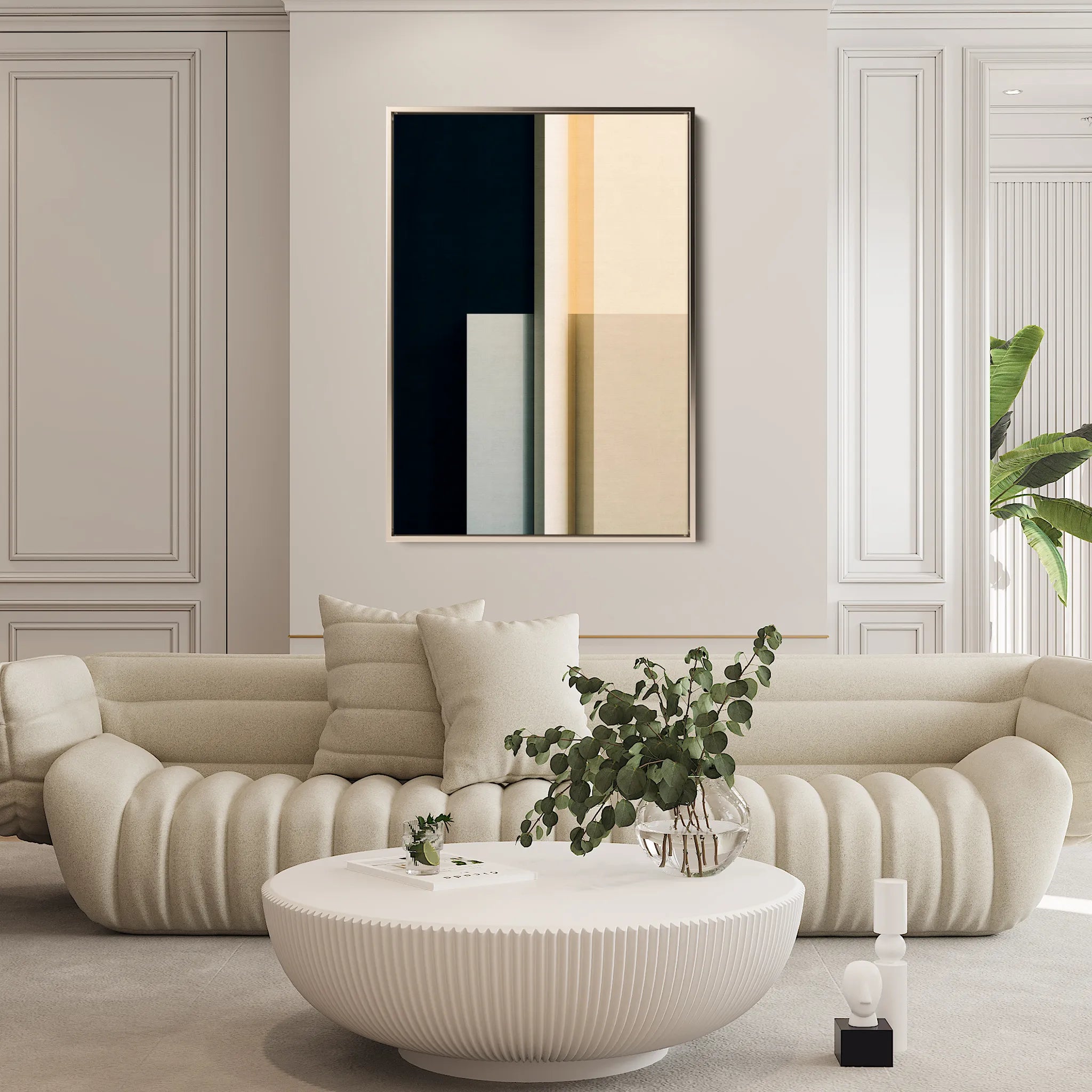 Abstract 1847 Canvas Art 60 x 40 cm / Black
