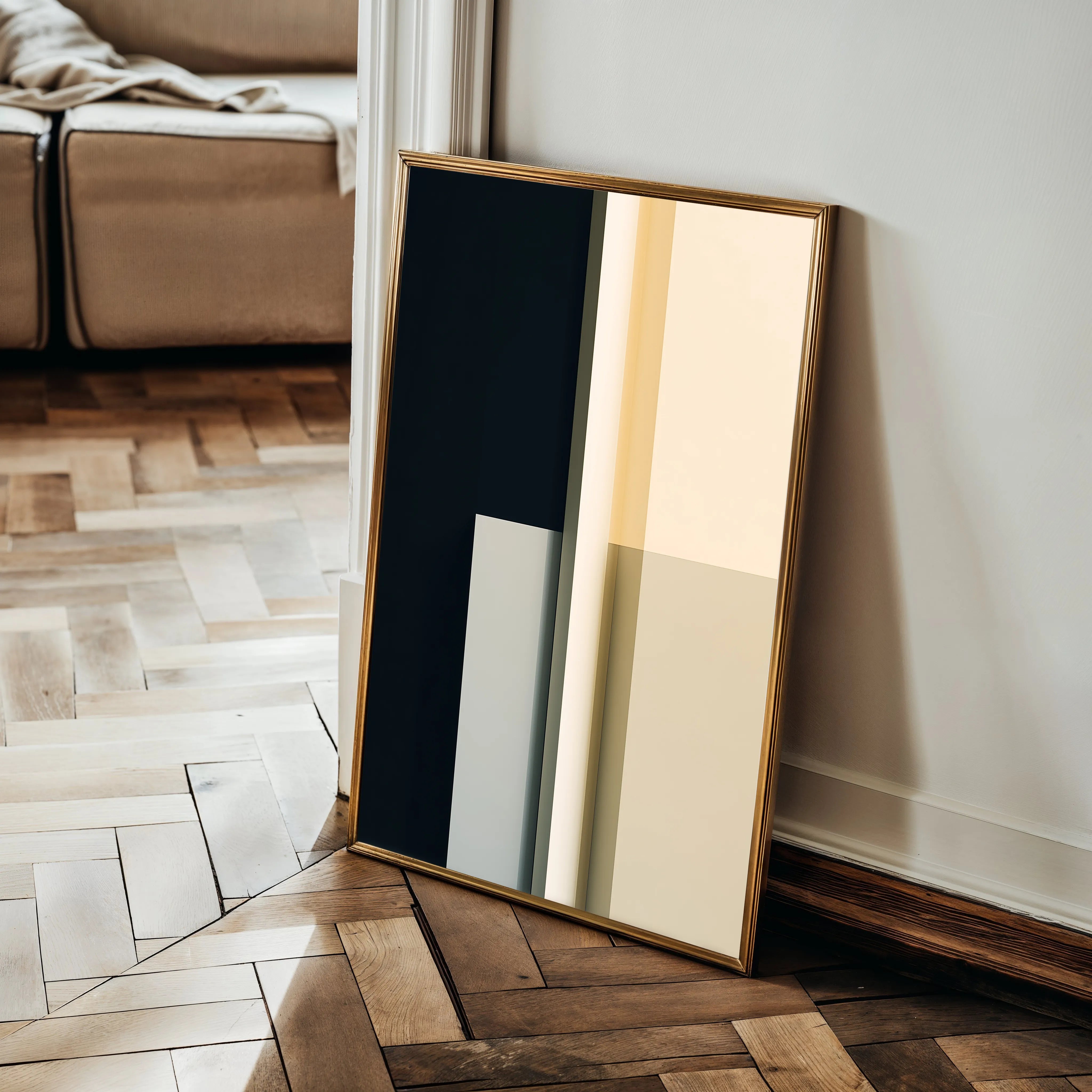 Abstract 1847 Canvas Art 60 x 40 cm / Black