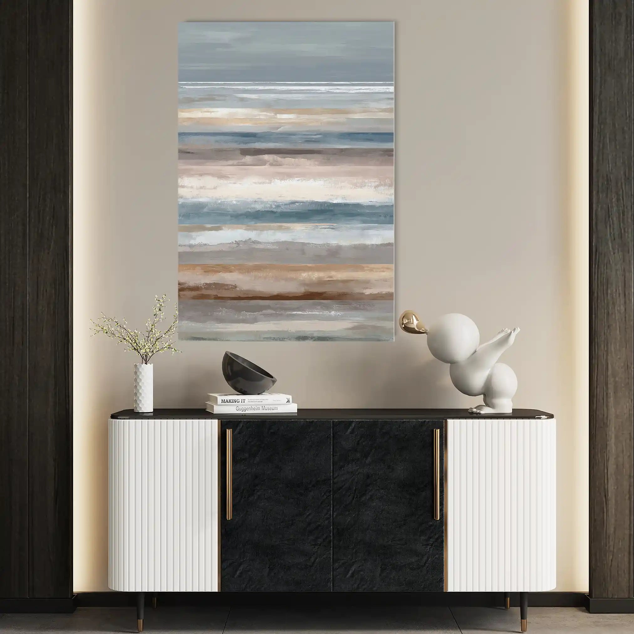 Abstract 1848 Canvas Art 60 x 40 cm / Black