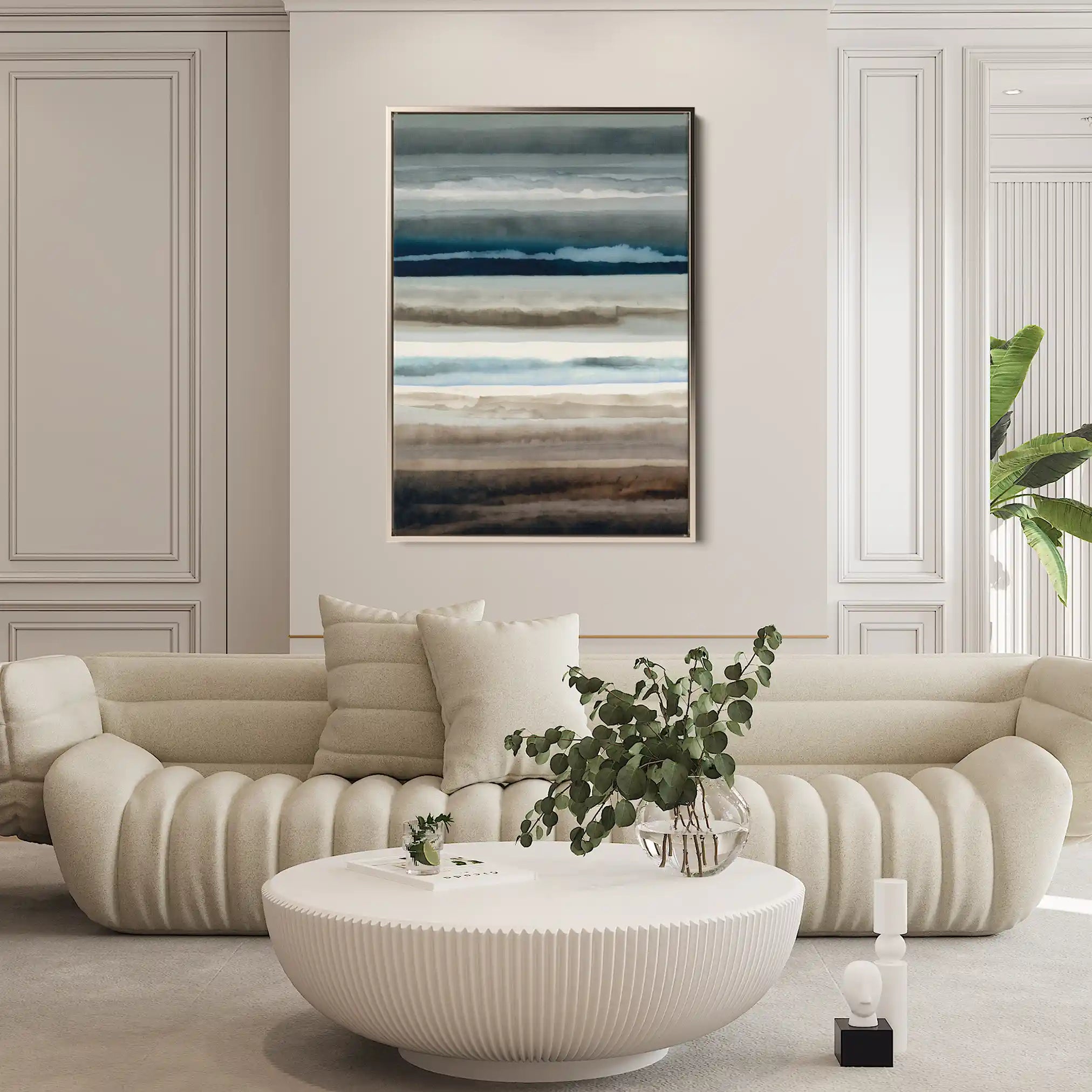 Abstract 1849 Canvas Art 60 x 40 cm / Black