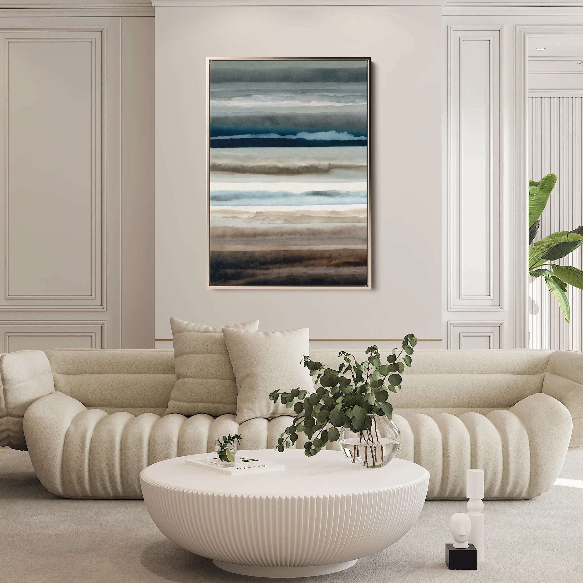 Abstract 1849 Canvas Art 60 x 40 cm / Black