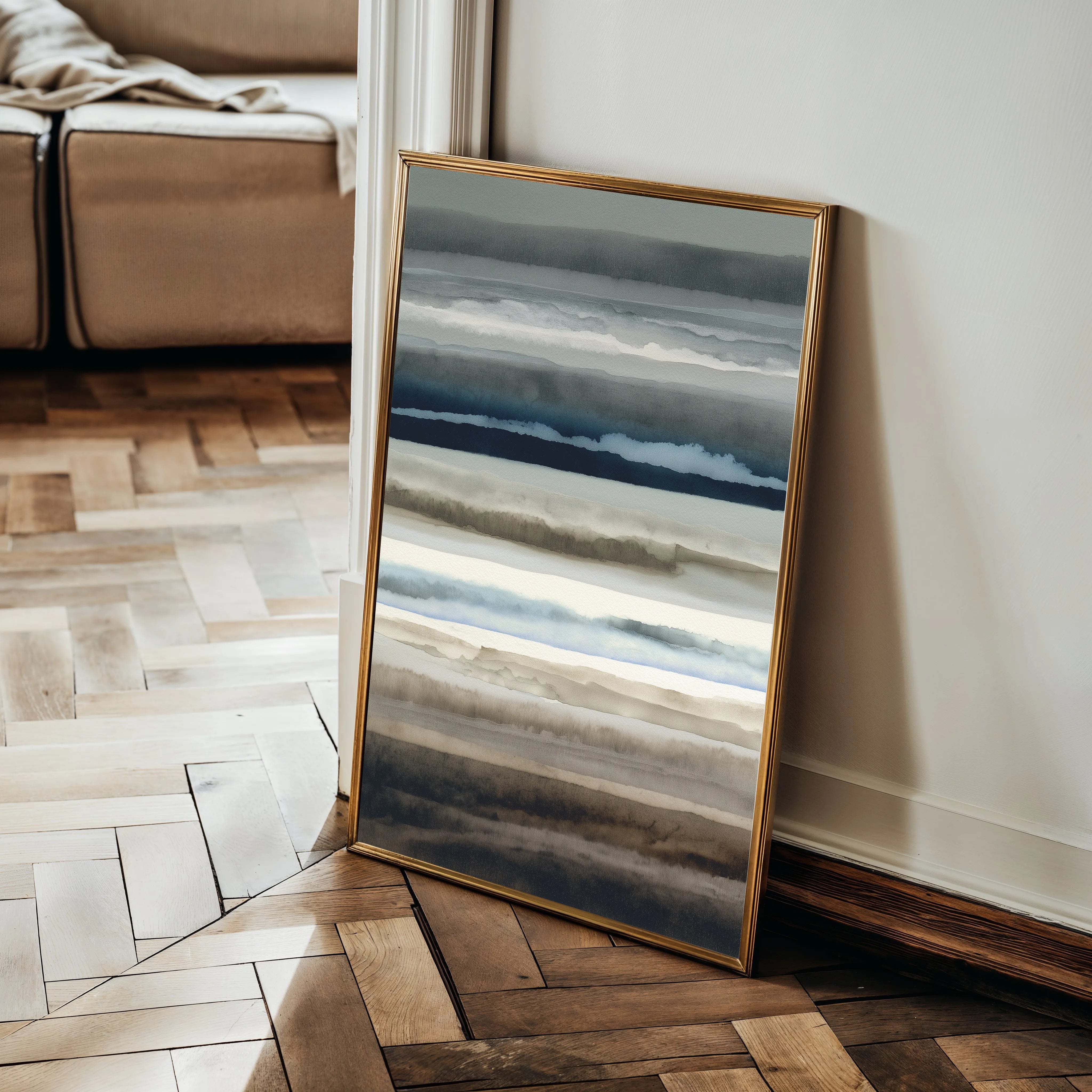 Abstract 1849 Canvas Art 60 x 40 cm / Black