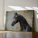 Horses 185 Canvas Art 60 x 40 cm / Black