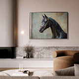 Horses 185 Canvas Art 60 x 40 cm / Black