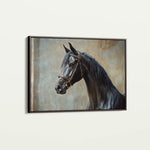 Horses 185 Canvas Art 60 x 40 cm / Black