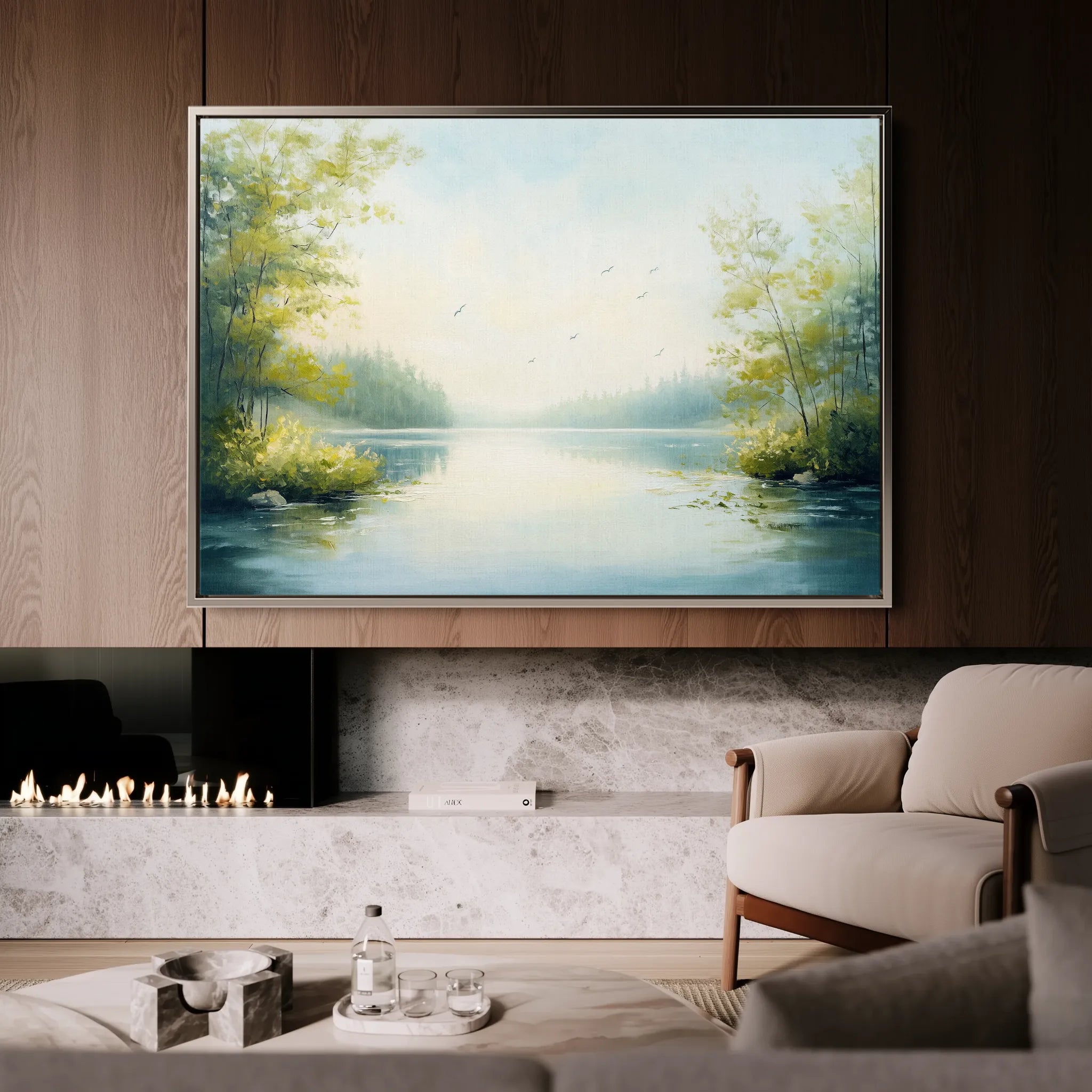 Landscape 185 Canvas Art 60 x 40 cm / Black