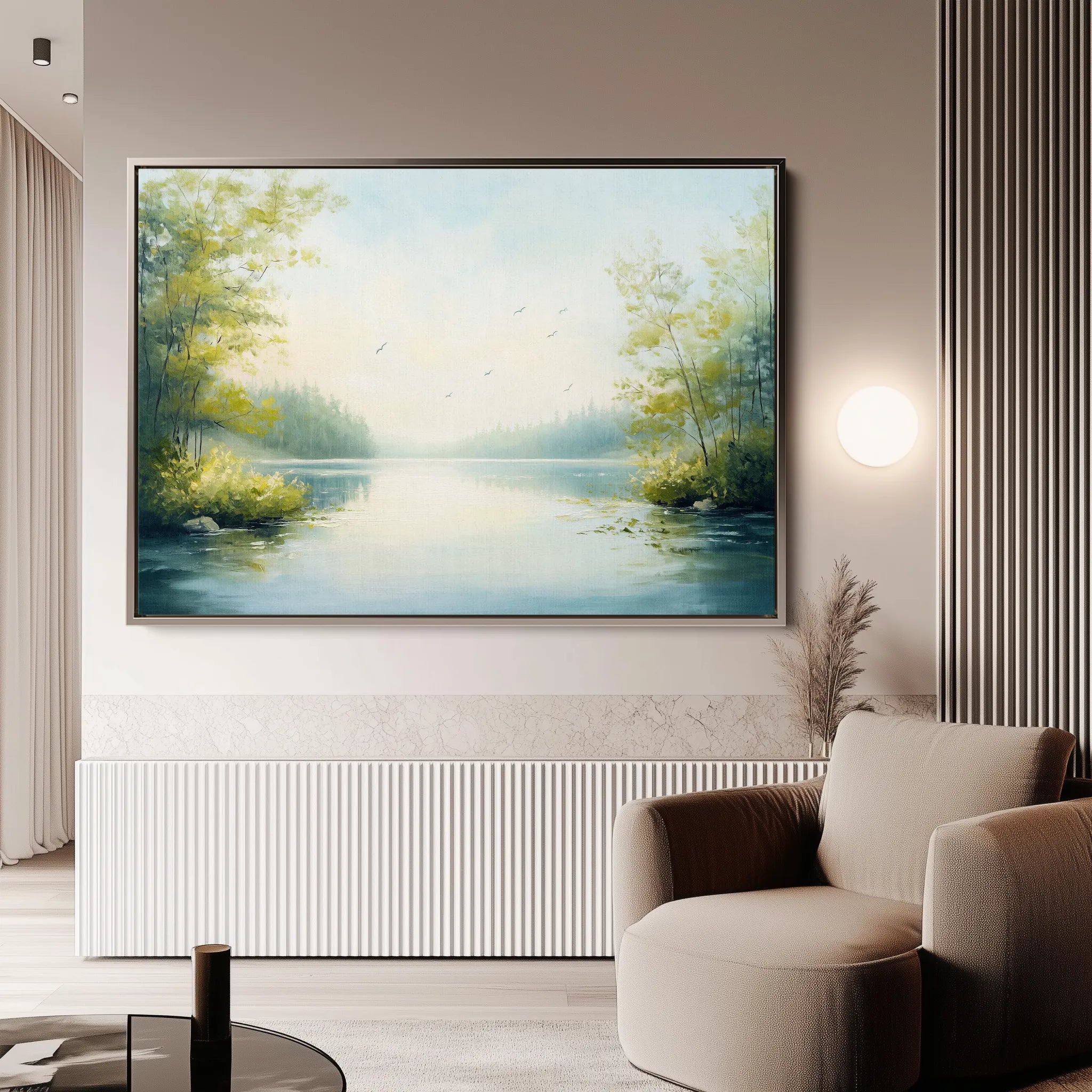 Landscape 185 Canvas Art 60 x 40 cm / Black