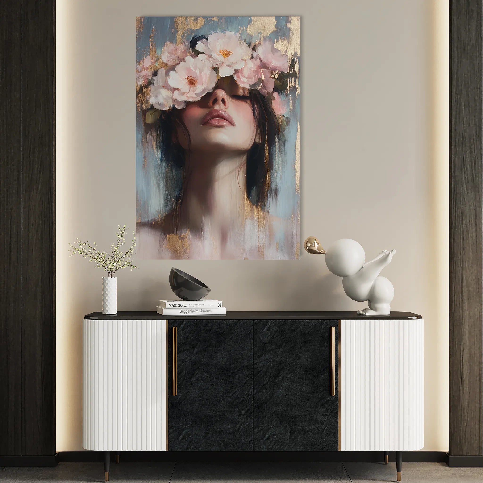 Portrait 185 Canvas Art 60 x 40 cm / Black