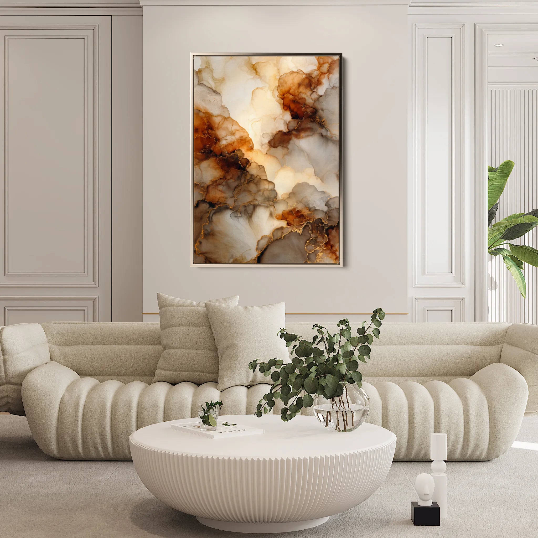 Abstract 1851 Canvas Art 60 x 40 cm / Black