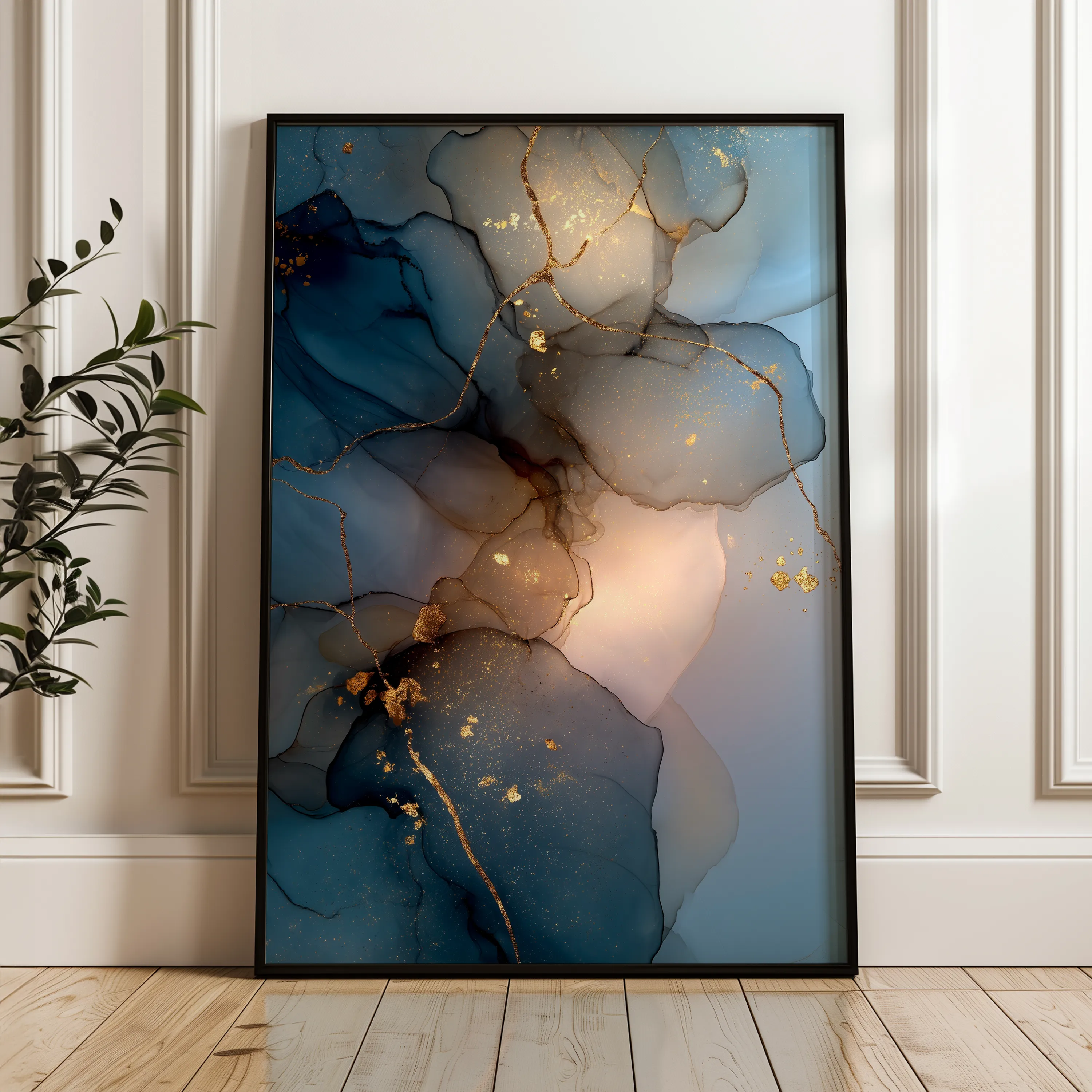 Abstract 1852 Canvas Art 60 x 40 cm / Black
