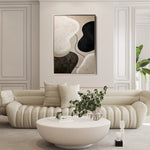 Abstract 1853 Canvas Art 60 x 40 cm / Black