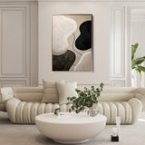 Abstract 1853 Canvas Art 60 x 40 cm / Black
