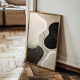 Abstract 1853 Canvas Art 60 x 40 cm / Black
